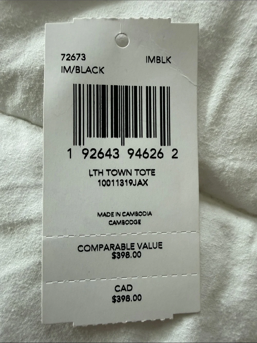 Coach Black Pebbled Leather Tote with Gold Tag - Picture 5 of 5
